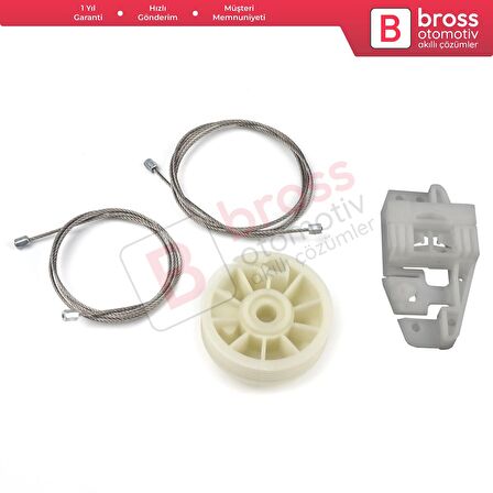 Renault Scenic Grand MK2 JM0/1 2003-2009 4/5 Kapı İçin Elektrikli Ön Sol Kapı Cam Kriko Tamir Seti