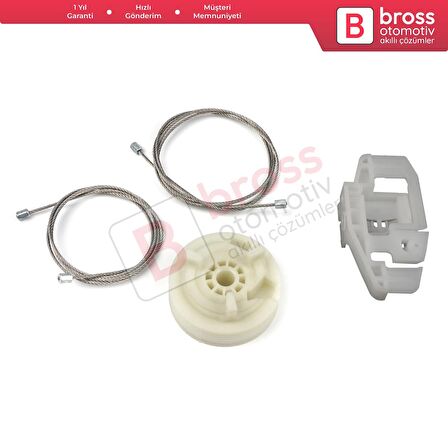 Renault Scenic Grand MK2 JM0/1 2003-2009 4/5 Kapı İçin Elektrikli Ön Sol Kapı Cam Kriko Tamir Seti