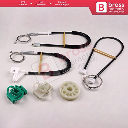 Skoda Octavia MK1 1U 1996-2000 Makyajsız Kasa İçin Elektrikli Ön Sol Kapı Cam Kriko Tamir Seti