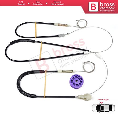 VW Golf MK3 1991-1998 5-Kapı Vento Jetta 1992-1999 İçin Elektrikli Ön Sağ Kapı Cam Kriko Tamir Seti