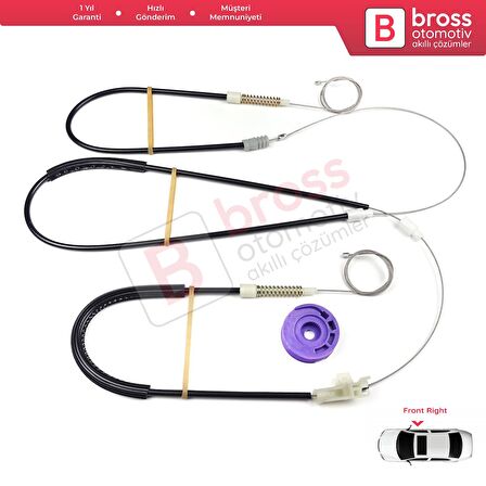 VW Golf MK3 1991-1998 5-Kapı Vento Jetta 1992-1999 İçin Elektrikli Ön Sağ Kapı Cam Kriko Tamir Seti