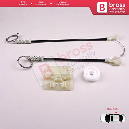 Land Rover Freelander MK1 1997-2006 CVH101200 İçin Elektrikli Arka Sağ Kapı Cam Kriko Tamir Seti