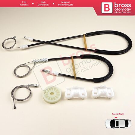 VW Sharan Seat Alhambra MK1 1995-2010 Ford Galaxy MK1 İçin Elektrikli Ön Sağ Kapı Cam Kriko Seti