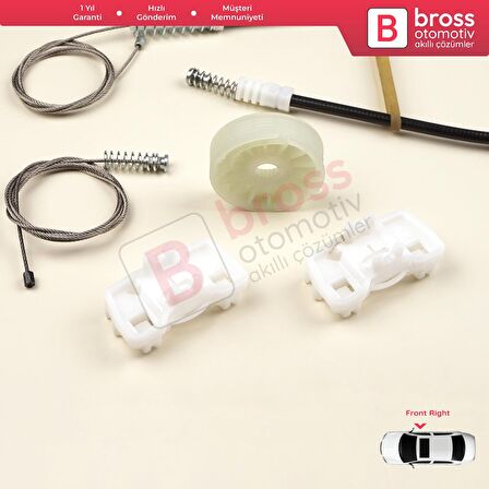 VW Sharan Seat Alhambra MK1 1995-2010 Ford Galaxy MK1 İçin Elektrikli Ön Sağ Kapı Cam Kriko Seti