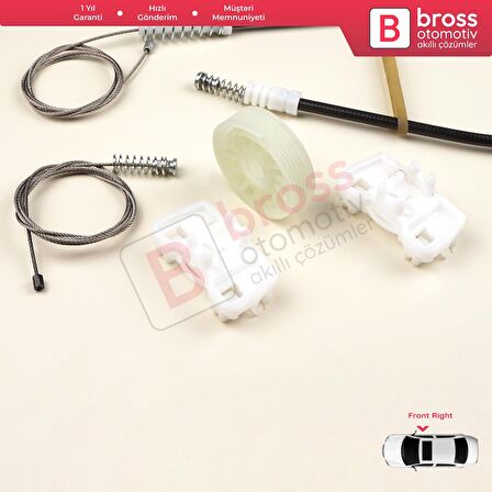 VW Sharan Seat Alhambra MK1 1995-2010 Ford Galaxy MK1 İçin Elektrikli Ön Sağ Kapı Cam Kriko Seti