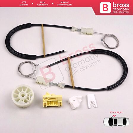 Renault Scenic MK1 JA JA0/1 1996-2003 7700838591 İçin Ön Sağ Kapı Cam Kriko Tamir Seti