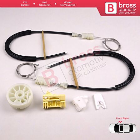 Renault Scenic MK1 JA JA0/1 1996-2003 7700838591 İçin Ön Sağ Kapı Cam Kriko Tamir Seti