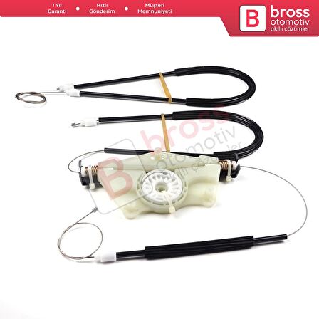 VW New Beetle 1997-2011 3-Kapı Hatchback 1CM898655 İçin Elektrikli Ön Sol Kapı Cam Kriko Tamir Seti