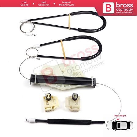 VW New Beetle C1 1C1 1997-2011 3-Kapı HB 1C0837656 İçin Elektrikli Ön Sağ Kapı Cam Kriko Tamir Seti