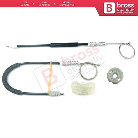 Peugeot 607 9D 9U 1999-2010 9632243280 İçin Arka Sol Kapı Cam Kriko Tamir Seti