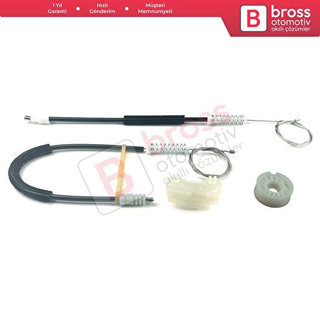 Peugeot 607 9D 9U 1999-2010 9632243280 İçin Arka Sol Kapı Cam Kriko Tamir Seti