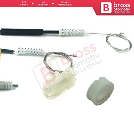 Peugeot 607 9D 9U 1999-2010 9632243280 İçin Arka Sol Kapı Cam Kriko Tamir Seti