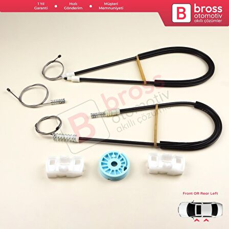 VW Sharan Seat Alhambra 1995-2010 Ford Galaxy MK1 1995-2006 İçin Arka Sol Kapı Cam Kriko Tamir Seti