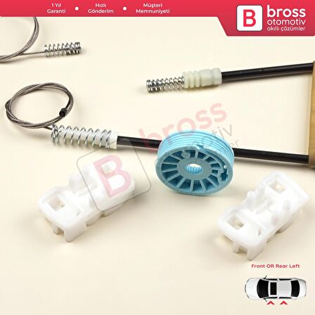 VW Sharan Seat Alhambra 1995-2010 Ford Galaxy MK1 1995-2006 İçin Arka Sol Kapı Cam Kriko Tamir Seti