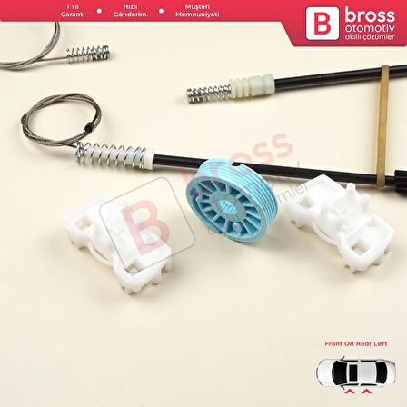 VW Sharan Seat Alhambra 1995-2010 Ford Galaxy MK1 1995-2006 İçin Arka Sol Kapı Cam Kriko Tamir Seti