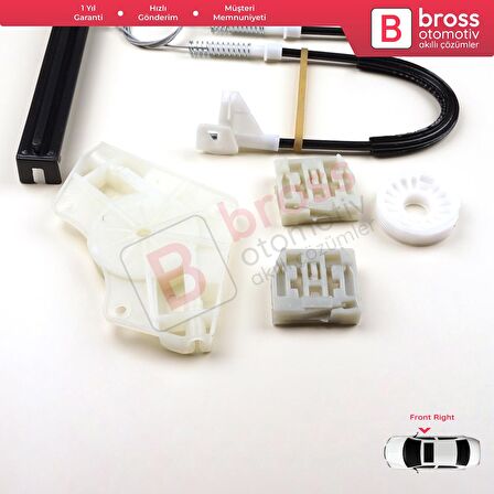 Hyundai Tucson MK3 TL TLE 2015-2023 82471D3011 İçin Elektrikli Ön Sol Kapı Cam Kriko Tamir Seti