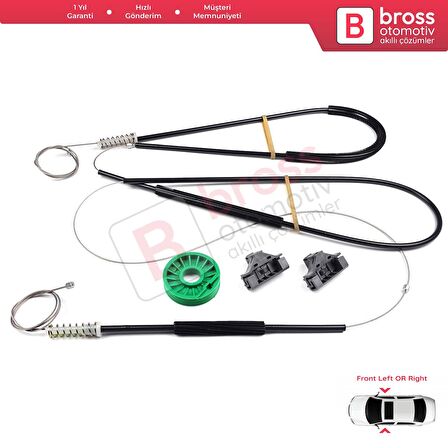 Seat Ibiza MK3 6L1 2002-2008 3-Kapı HB Coupe İçin Elektrikli Sağ veya Sol Kapı Cam Kriko Tamir Seti