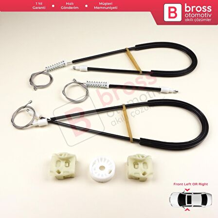 Seat Leon 1999-2006 Toledo 1998-2004 4/5 Kapı 1M0837461A İçin Elektrikli Ön Cam Kriko Tamir Seti