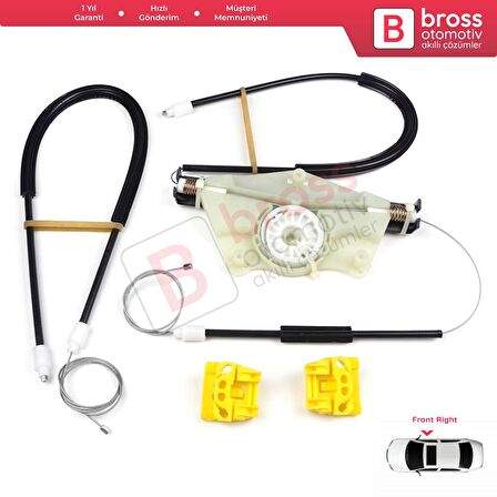 Renault Clio MK2 1998-2012 2/3-Kapı HB Coupe Van 7700842247 İçin Elektrikli Sol Cam Kriko Tamir Seti