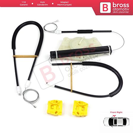 Renault Clio MK2 1998-2012 2/3-Kapı HB Coupe Van 7700842247 İçin Elektrikli Sol Cam Kriko Tamir Seti