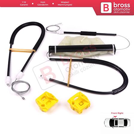 Renault Clio MK2 1998-2012 2/3-Kapı HB Coupe Van 7700842247 İçin Elektrikli Sol Cam Kriko Tamir Seti