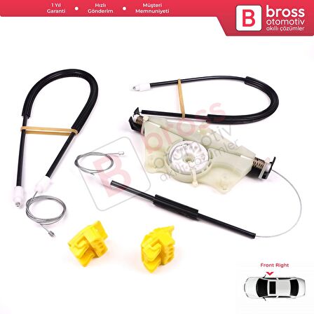 Renault Clio MK2 1998-2012 2/3-Kapı HB Coupe Van 7700842247 İçin Elektrikli Sol Cam Kriko Tamir Seti