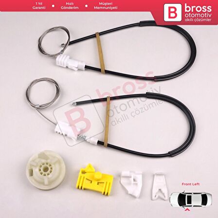 Renault Clio MK2 1998-2012 2/3-Kapı HB Coupe Van 7700842246 İçin Elektrikli Sağ Cam Kriko Tamir Seti