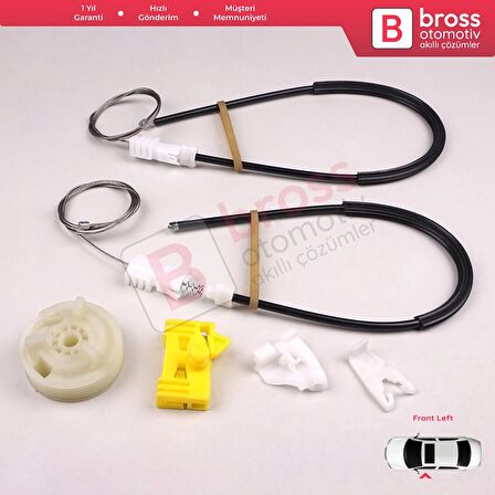 Renault Clio MK2 1998-2012 2/3-Kapı HB Coupe Van 7700842246 İçin Elektrikli Sağ Cam Kriko Tamir Seti