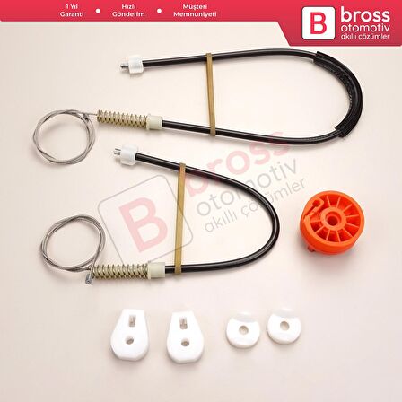 Renault Megane MK2 2002-2009 CC Cabriolet Convertible İçin Elektrikli Arka Sağ Cam Kriko Tamir Seti