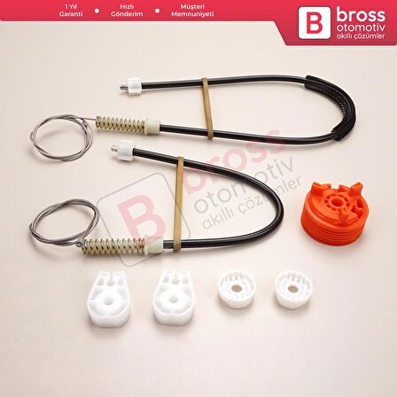 Renault Megane MK2 2002-2009 CC Cabriolet Convertible İçin Elektrikli Arka Sağ Cam Kriko Tamir Seti