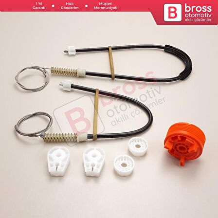 Renault Megane MK2 2002-2009 CC Cabriolet Convertible İçin Elektrikli Arka Sağ Cam Kriko Tamir Seti