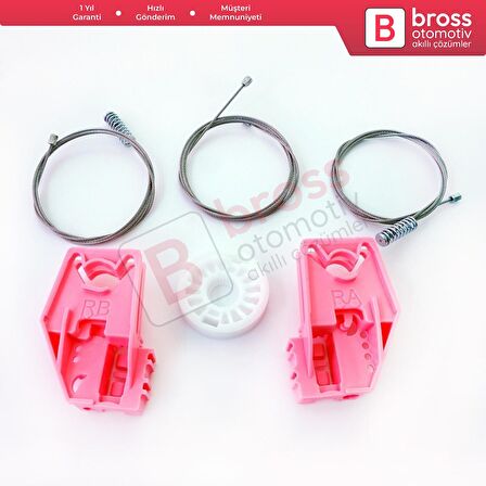 VW Polo MK3 6N1 6N2 1994-2001 2/3 Kapı İçin Elektrikli Ön Sağ veya Sol Kapı Cam Kriko Tamir Seti