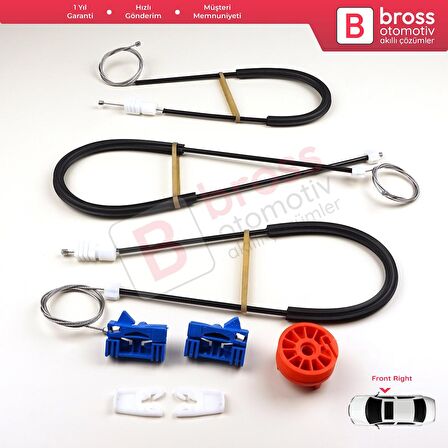 Renault Espace MK4 J81 JK JK0/1 2002-2015 8200017893 İçin Elektrikli Ön Sol Cam Kriko Tamir Seti