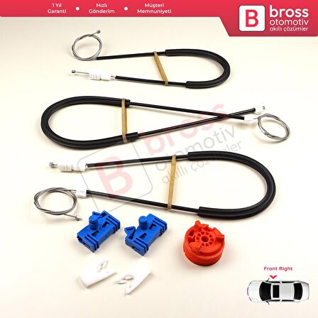 Renault Espace MK4 J81 JK JK0/1 2002-2015 8200017893 İçin Elektrikli Ön Sol Cam Kriko Tamir Seti