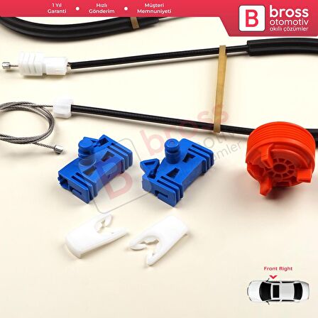 Renault Espace MK4 J81 JK JK0/1 2002-2015 8200017893 İçin Elektrikli Ön Sol Cam Kriko Tamir Seti