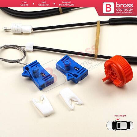 Renault Espace MK4 J81 JK JK0/1 2002-2015 8200017893 İçin Elektrikli Ön Sol Cam Kriko Tamir Seti