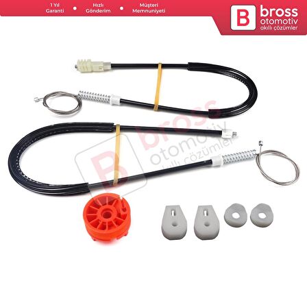 Citroen C3 Pluriel MK1 Cabrio 2003-2010 9643071180 İçin Elektrikli Arka Sağ Cam Kriko Tamir Seti