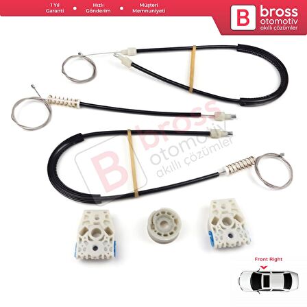 Citroen Xsara Picasso İçin Ön Sağ veya Sol Kapı Cam Kriko Tamir Seti