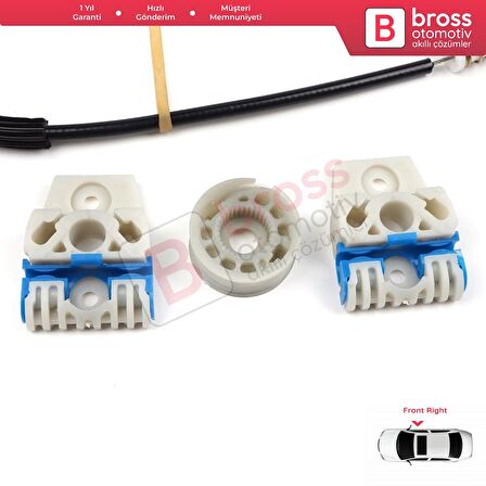 Citroen Xsara Picasso İçin Ön Sağ veya Sol Kapı Cam Kriko Tamir Seti