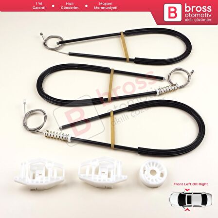 Audi A3 S3 MK1 8L1 1996-2003 2/3 Kapı Hatchback Coupe 8L3837462 İçin Sağ Kapı Cam Kriko Tamir Seti