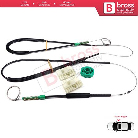 Audi A3 S3 MK1 8L1 1996-2003 2/3 Kapı Hatchback Coupe 8L3837461 İçin Sol Kapı Cam Kriko Tamir Seti