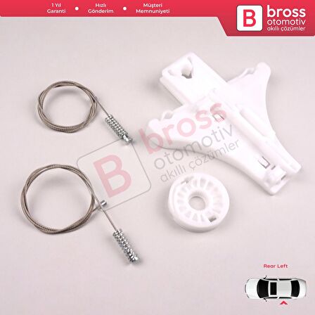 VW Golf MK4 Jetta Bora A4 1J 4/5 Kapı 1J4839462 İçin Sağ Arka Cam Kriko Tamir Seti