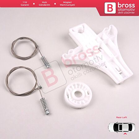 VW Golf MK4 Jetta Bora A4 1J 4/5 Kapı 1J4839462 İçin Sağ Arka Cam Kriko Tamir Seti