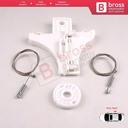 Peugeot 206 206+ 1998-2012 4/5 Kapı 9222E8 9222F8 İçin Elektrikli Ön Sağ Kapı Cam Kriko Tamir Seti