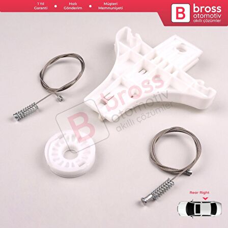 Peugeot 206 206+ 1998-2012 4/5 Kapı 9222E8 9222F8 İçin Elektrikli Ön Sağ Kapı Cam Kriko Tamir Seti