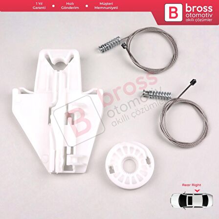 Skoda Fabia MK1 99-2008 4/5 Kapı Praktik Van 6Y0839461 İçin Elektrikli Arka Sol Cam Kriko Tamir Seti