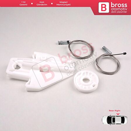 Skoda Fabia MK1 99-2008 4/5 Kapı Praktik Van 6Y0839461 İçin Elektrikli Arka Sol Cam Kriko Tamir Seti