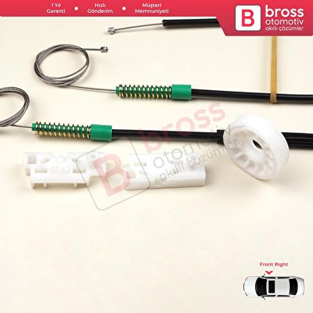 Audi A3 MK1 8L 8L1 1996-2003 4/5 Kapı 8L4837462 İçin Elektrikli Ön Sağ Kapı Cam Kriko Tamir Seti