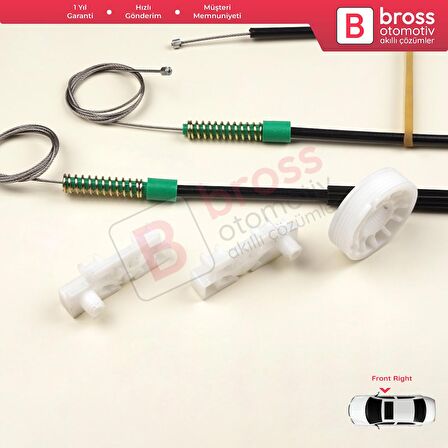 Audi A3 MK1 8L 8L1 1996-2003 4/5 Kapı 8L4837462 İçin Elektrikli Ön Sağ Kapı Cam Kriko Tamir Seti