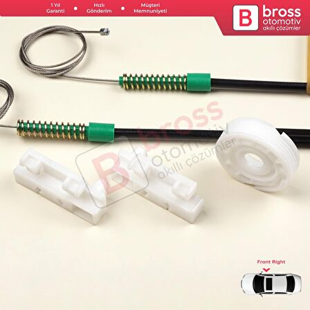 Audi A3 MK1 8L 8L1 1996-2003 4/5 Kapı 8L4837462 İçin Elektrikli Ön Sağ Kapı Cam Kriko Tamir Seti